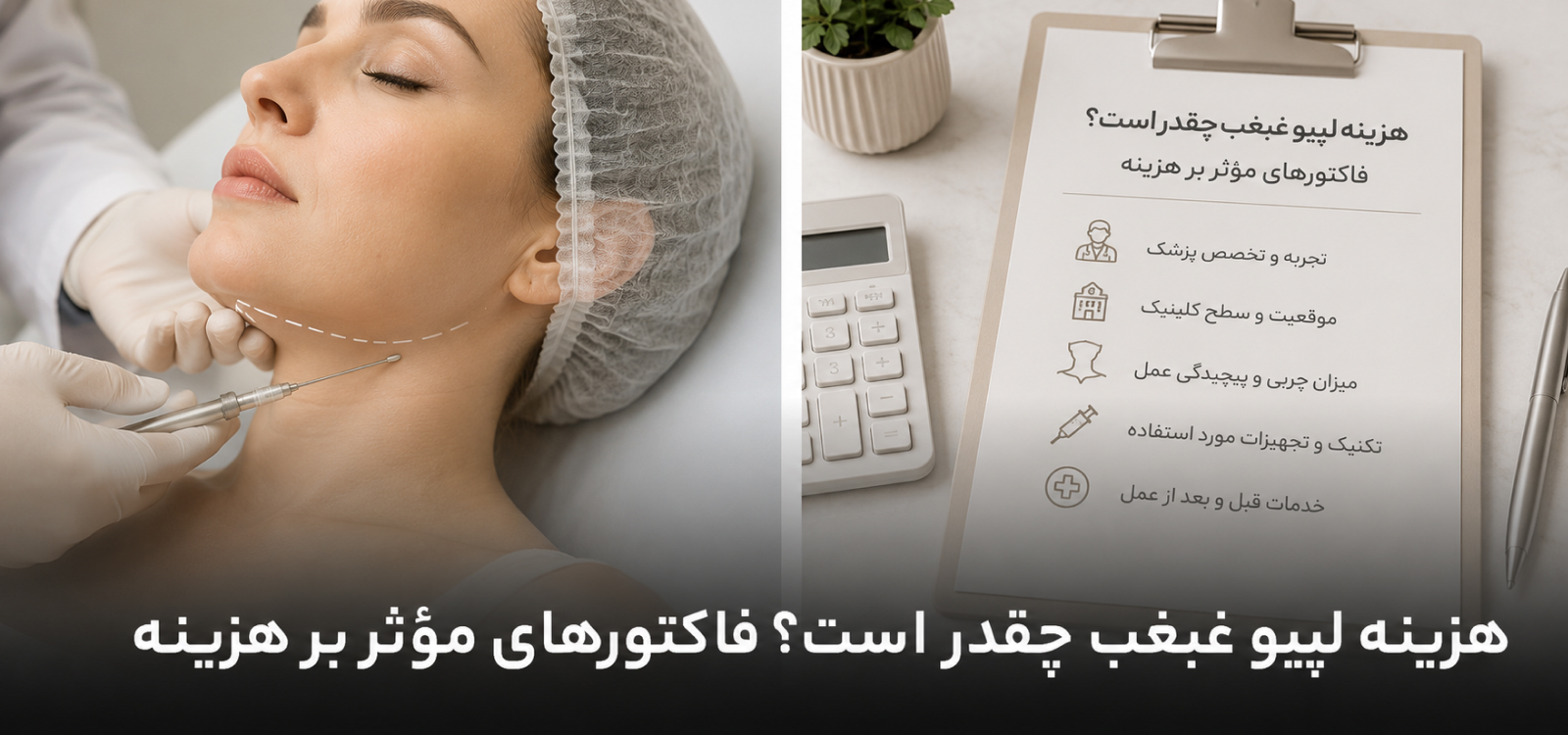 هزینه لیپو غبغب چقدر است؟ فاکتورهای مؤثر بر هزینه